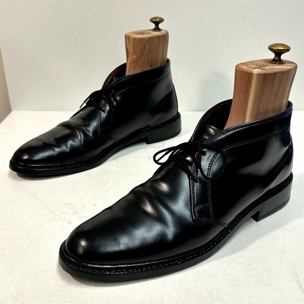 FULLY RESOLED Allen Edmonds Dundee Chukka Black Shell Cordovan USA 11.5 B - Picture 6 of 11
